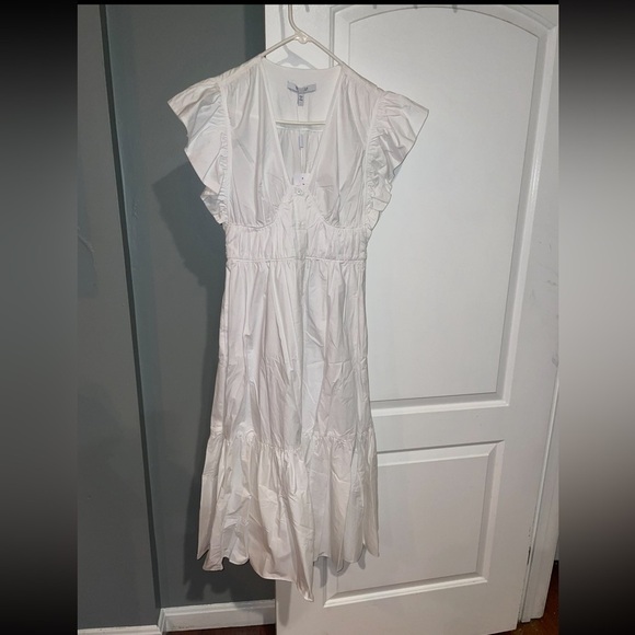 New! DEREK LAM 10 CROSBY Greta Ruffle White Dress 🤍 size 2 NWT! - Picture 9 of 15